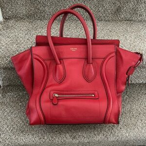 Gorgeous Red Celine small luggage bag